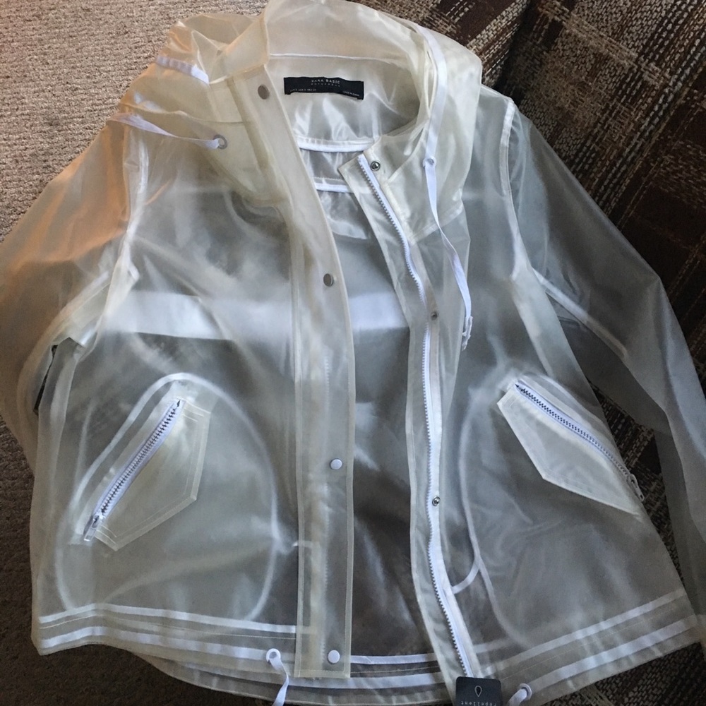 Zara clear rain jacket